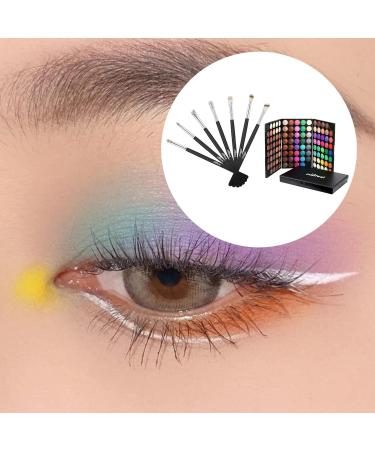 Amagogo 120 Colors Eyeshadow / 7 Brushes Shimmer Matte Waterproof Eye Shadows Party Wedding Makeup Foldable Women Present - Buy Online on GoSupps.com