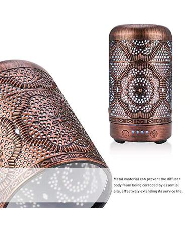 BAIESHIJI Metal Vintage Essential Oil Diffuser 100ML - Aromatherapy Diffuser with Waterless Auto Shut-Off - Cool Mist Humidifier for Home and Office - Buy Online on GoSupps.com