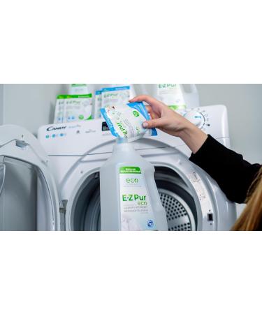Environmentally Friendly Laundry Detergent Starter Kit 130 Loads - Includes Two 40g Refills Unscented and Empty Jug Add Water to Refills to Make 3.6L Liquid - EZ Pur Eco. - Buy Online on GoSupps.com