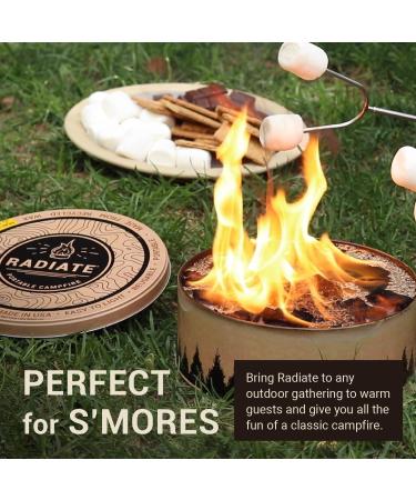 Radiate XL Portable Campfire - 3-5 Hours Burn Time - Reusable Fire Pit for Camping, S'mores, Cooking & Picnics - Recycled Soy Wax - Buy Online on GoSupps.com