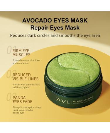 Eye Mask & Under Eye Patches - 30 Pairs for Dark Circles & Puffy Eyes | Hydrating Anti-Wrinkle Treatment with Hyaluronic Acid & Avocado - Buy Online on GoSupps.com