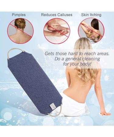 Evridwear Exfoliating Back Scrubber with Handles - Dual-Sided for Deep Cleansing and Blood Circulation - Men and Women - One Size - Buy Online on GoSupps.com