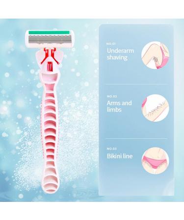Manual Hair Scraper for Women - 6 Layer Universal Shaver for Armpit & Leg Hair Removal - KvZ055 - Blue - Buy Online on GoSupps.com