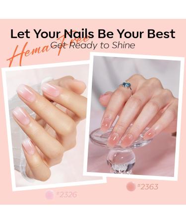 Modelones Hema Free Gel Nail Polish 6 Colors Nude Pink Jelly Gel Polish Neutral Nail Gel Polish Summer Shimmery Glitter Translucent Nail Art Gel Soak off Manicure DIY Salon for Girls Women Jelly Nude Pink - Buy Online on GoSupps.com