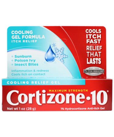 Cortizone-10 Cooling Relief Anti-Itch Gel 1 oz 1 Ounce (Pack of 1)