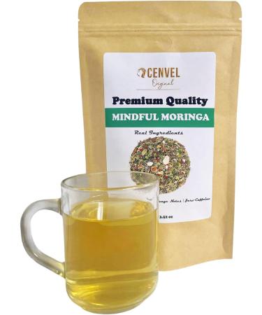 CENVEL Mindful Moringa Is a Mix Of Moringa Strawberry Leaves Orange Pieces Cinnamon Dandelion Leaves Safflower Petals | Great Source Of Brain-Enriching Nutrients (100g) - Buy Online on GoSupps.com