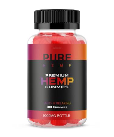 (1 Pack) - Pure Hemp Gummies - New PureHemp Premium Hemp Oil Gummys Bears Advanced Formula HempPure Extract Full Gummirs for Hair Rated 5 Star Botanicals Seed Vitamins Gummie 30 Days Supply 30 Count (Pack of 1)