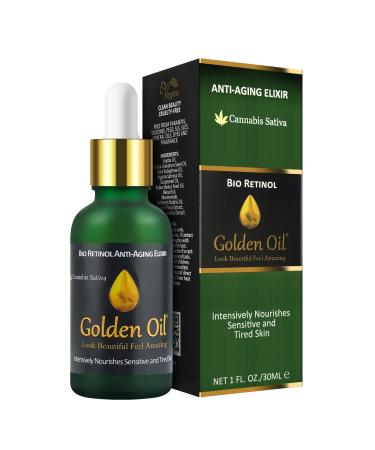 Anti-Aging Bio Retinol Hemp Seed Oil for Sensitive & Dry Skin Contains Hemp Seed Oil Bakuchiol & Niacinamide. Instantly Nourishes Calms Restores & Tackles the Signs of Ageing - 1.0 Fl Oz