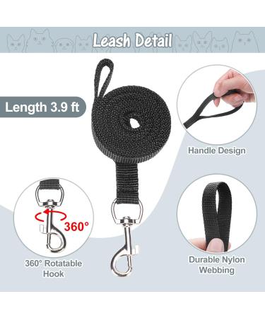 BINGPET Escape Proof Cat Harness and Leash Set - Adjustable Reflective Mesh Vest Harness for Small Medium Cats - Walking Kit for Kittens - Black - Buy Online on GoSupps.com