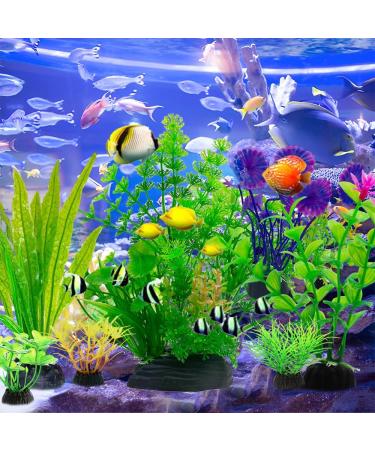 ZJRung 26 Pieces Colorful Artificial Aquarium Plants - Perfect Aquatic Decor for Freshwater & Marine Tanks - Buy Online on GoSupps.com