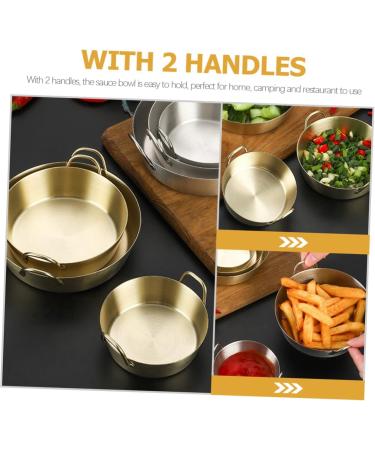 Alipis Amphora Snack Plate Tomato Stainless Steel Round re-usable 13.7x12.2CM Gold - Buy Online on GoSupps.com