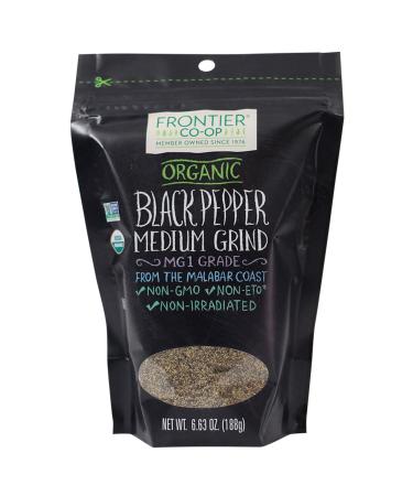 Frontier Co-op Organic Black Pepper Medium Grind 6.63 oz (188 g)