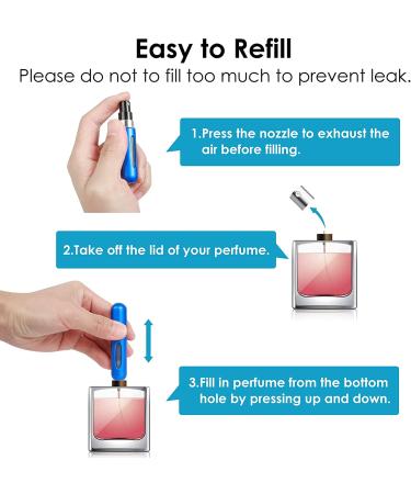 Portable 5ml Mini Perfume Atomizer Bottles - 4 Pack | Refillable Spray Bottles for Travel - Buy Online on GoSupps.com