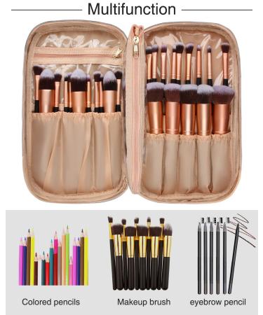 Relavel Professional Makeup Organizer Case | Multifunctional Cosmetic Bag for Travel & Home (Black, Pink Gold) - Buy Online on GoSupps.com