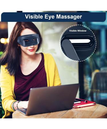 Eye Massager with Heat & Vibration | Heated Eye Mask for Migraines Dry Eyes & Dark Circles | Wireless Eye Care Device for Sleep & Eyestrain Relief - Buy Online on GoSupps.com