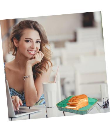 ABOOFAN 2pcs Tray Christmas Platter Wooden Serving Platter Party Food Serve Plate Afternoon Tea Dining Table 15.2X15.2X2CM Assorted Color - Buy Online on GoSupps.com