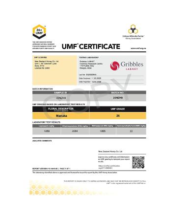 Buy New Zealand Honey Co. Raw Manuka Honey UMF 26+ | MGO 1282+ - 8.8oz | Premium Quality - Buy Online on GoSupps.com
