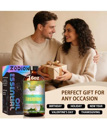 Jasmine Essential Oil and Rose Essential Oil 16 Fl Oz - Jasmine & Rose Oil for Diffuser Aromatherapy Home Fragrance Skin & Hair Care DIY Candle & Soap Making Yoga - Buy Online on GoSupps.com