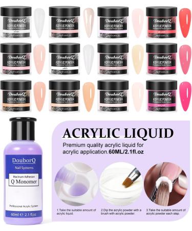 DouborQ Electric Nail Kit with UV Nail Lamp and Manicure Tools - Perfect Starter Set for Beginners - Acrylic Nail Art Supplies Included - Buy Online on GoSupps.com