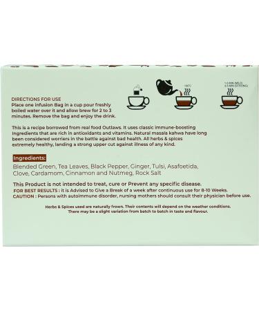 One More Cup Natural Masala Kahwa Tea Detoxifying Masala Tea Natural Tea (20 Tea Bags)  - Buy Online on GoSupps.com