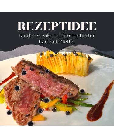 Uncles Pepperfarm Fermentierter Kampot Pfeffer - Ganze Pfefferk rner in Meersalz - Aromaschutzbeutel 50 g | Premium International Shipping - Buy Online on GoSupps.com