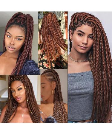 Shop Brown Jumbo Braiding Hair - 24 Kanekalon Synthetic Braids (6 Pieces) for Box Braids | International Shipping Available - Buy Online on GoSupps.com
