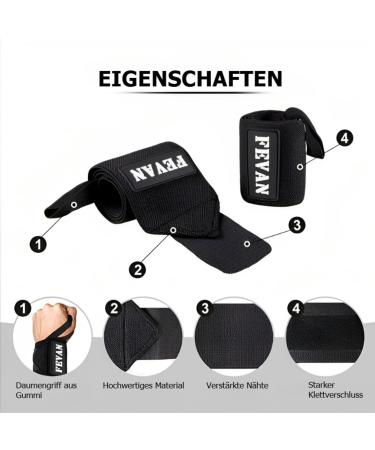FEVAN PACK 2 Adjustable Fitness Bracelets - Unisex Wrist Tendinitis & Carpal Tunnel Support - Black CrossFit Bracelets for Pain Relief - Buy Online on GoSupps.com