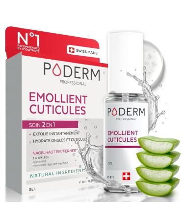Poderm - Emollient Cuticule 2en1 Exfolie et Hydrate les Cuticules - Elimine les Peaux Mortes - Cuticle Remover - Swiss Lab