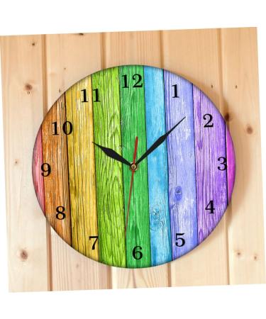 Zerodeko Color Wood Grain Wall Clock Yellow Bathroom Decor 3d Clock Shower Clock Retro Clock Mute Hanging Clock Colorful Wall Clock Wooden Clock Household Acrylic Wall Hanging - Buy Online on GoSupps.com
