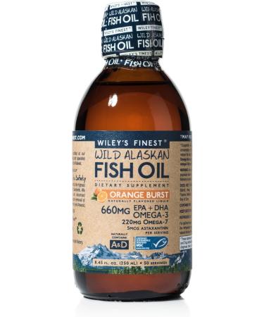 Wiley's Finest Wild Alaskan Fish Oil Orange Burst 660 mg 8.4 fl oz. (250 ml)