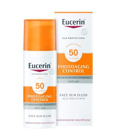 Eucerin Photoaging Control Face Sun Fluid SPF 50 - 50ml | Best Sun Protection & Anti-Aging Solution for Youthful Skin - Buy Online on GoSupps.com