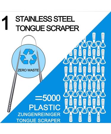 Professional Stainless Steel Tongue Scraper - 100% Medical Grade Cleaner for Banishing Bad Breath & Oral Care - Buy Online on GoSupps.com
