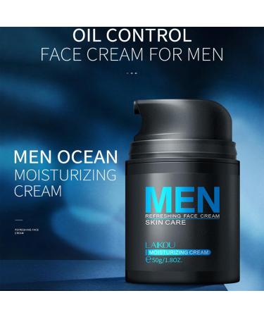 Cool Oil Control Men's Skin Care Kit - Daily Routine Set with Face Wash Moisturizer Toner & Hydrating Mask for Deep Cleansing - Buy Online on GoSupps.com