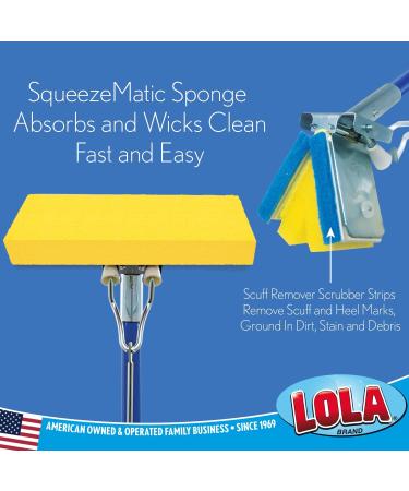 Lola Products Squeeze Matic Butterfly Sponge Mop Refill - 9" Wide Head  Replacement Head for Floor Cleaning - ompatible w/ Quickie "Type S" Sponge Mops - 2 Pack - Buy Online on GoSupps.com