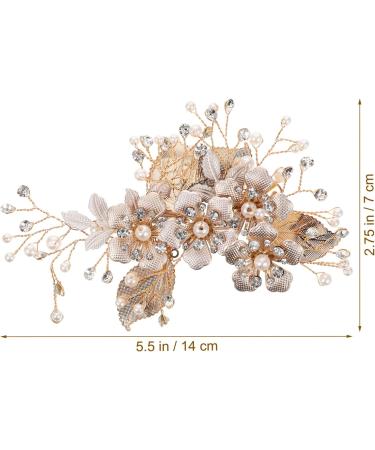 LALAFINA Hairpin Wedding Girls Hair Accessory Crystal Headpiece Bridesmaid Hair Clip Bridal Hair Clips Girls Tiara Rhinestone Barrette Gold Headgear Rhinestones - Buy Online on GoSupps.com