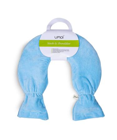 Premium hot water bottle PVC for the neck and shoulder neck heat bottle high -quality softer fleece cover with extra feeding 2 liters Velcro fastener BS1970: 2012 certified - new model (blue)