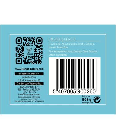 Ilanga Nature - Fleur de Sel with 5 spices from Madagascar - 500g - Buy Online on GoSupps.com