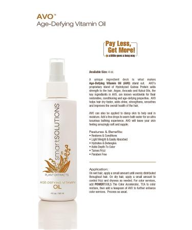 Smart Solutions Age Defying Vitamin Oil - 4 fl oz | Natural Anti-Aging Serum - Buy Online on GoSupps.com