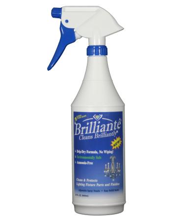 BRILLIANT Crystal Chandelier Cleaner Manual Sprayer 32oz Environmentally Safe, Ammonia-Free, Drip-Dry Formula, Made in USA (1) - Buy Online on GoSupps.com