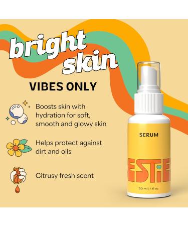 InstaNatural Besties Vitamin C Serum - Brightening & Hydrating Facial Serum with Hyaluronic Acid & Sea Buckthorn Oil for Teens & Adults - Citrus Scent 1 Fl Oz - Buy Online on GoSupps.com