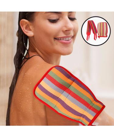 FOMIYES Exfoliating Back Scrubber Set - Shower Gloves & Towel for Men & Women - Perfect for Smooth Skin - Buy Online on GoSupps.com