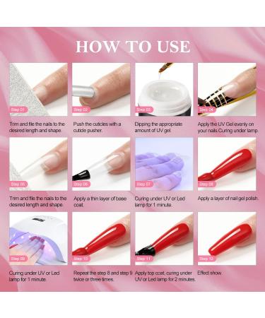 PEACECOLOR Gel Nail Kit with 36W Lamp - 20 Color Starter Set with Glossy & Matte Top Coats - Manicure Tools for DIY at Home - Buy Online on GoSupps.com