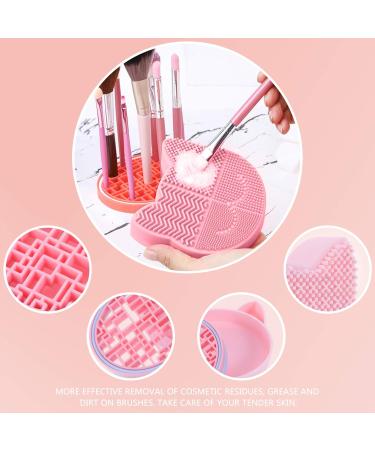 Silicone Makeup Brush Cleaning Mat & Drying Rack - 2 in 1 Cartoon Cat Holder for Beauty Tools - International Shipping - Buy Online on GoSupps.com