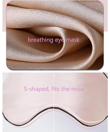 19 Momme 100% Pure Mulberry Silk Sleep Eye Masks - Luxury Pink Eye Shade with Adjustable Strap for Ultimate Comfort - Buy Online on GoSupps.com