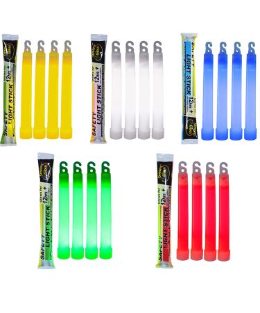 Industrial Grade Glow Sticks(12-90PCS) 6 inches Ultra Bright Emergency Light Sticks for Camping Accessories Hurricane Supplies,Earthquake, Survival Kit More Lasts Over 12 Hours Multi Color