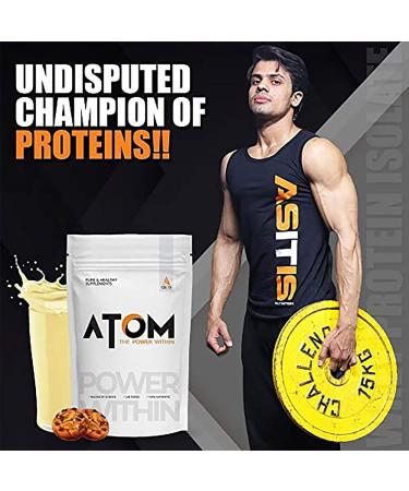 Asitis Nutrition Atom Whey Protein Isolate 1kg - 30g Protein 6.1g BCAA No Added Sugar Mango Delight Flavor - Ultra-Pure Fast Acting Protein for Optimal Recovery - Buy Online on GoSupps.com