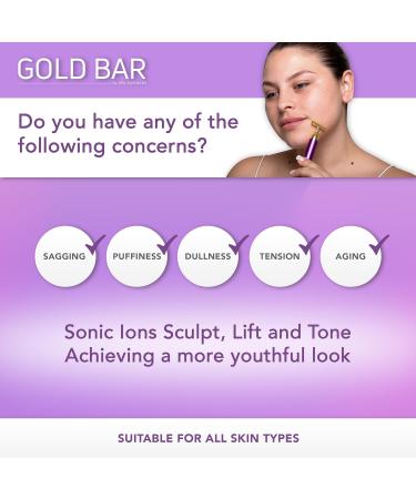 SPA SCIENCES Gold Bar - Vibrating Face Lift Massager for All Skin Types | Stimulates Collagen Battery Operated Perfect for Sensitive Skin - Buy Online on GoSupps.com