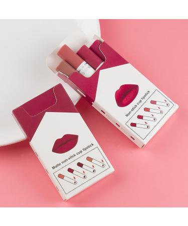 4 Pcs Velvet Matte Lipstick & Lip Gloss Set - Long Lasting, Waterproof Makeup Gift for Women (Set 06) - Buy Online on GoSupps.com