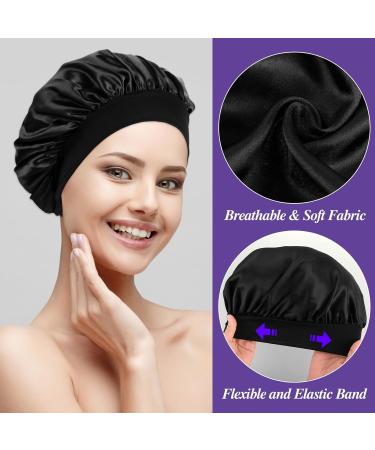 Buy GREVOSEA 3-Piece Satin Bonnet Set | Silk Hair Protection for Women & Girls | Night Sleeping Hood for Curly & Black Hair - Buy Online on GoSupps.com