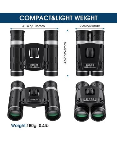 200x25 Compact Binoculars for Adults and Kids  High Powered Mini Pocket Binoculars  Waterproof Small Binoculars for Bird Watching  Hunting  Traveling  Sightseeing  Concert  Theater  Opera Blue Green - Buy Online on GoSupps.com